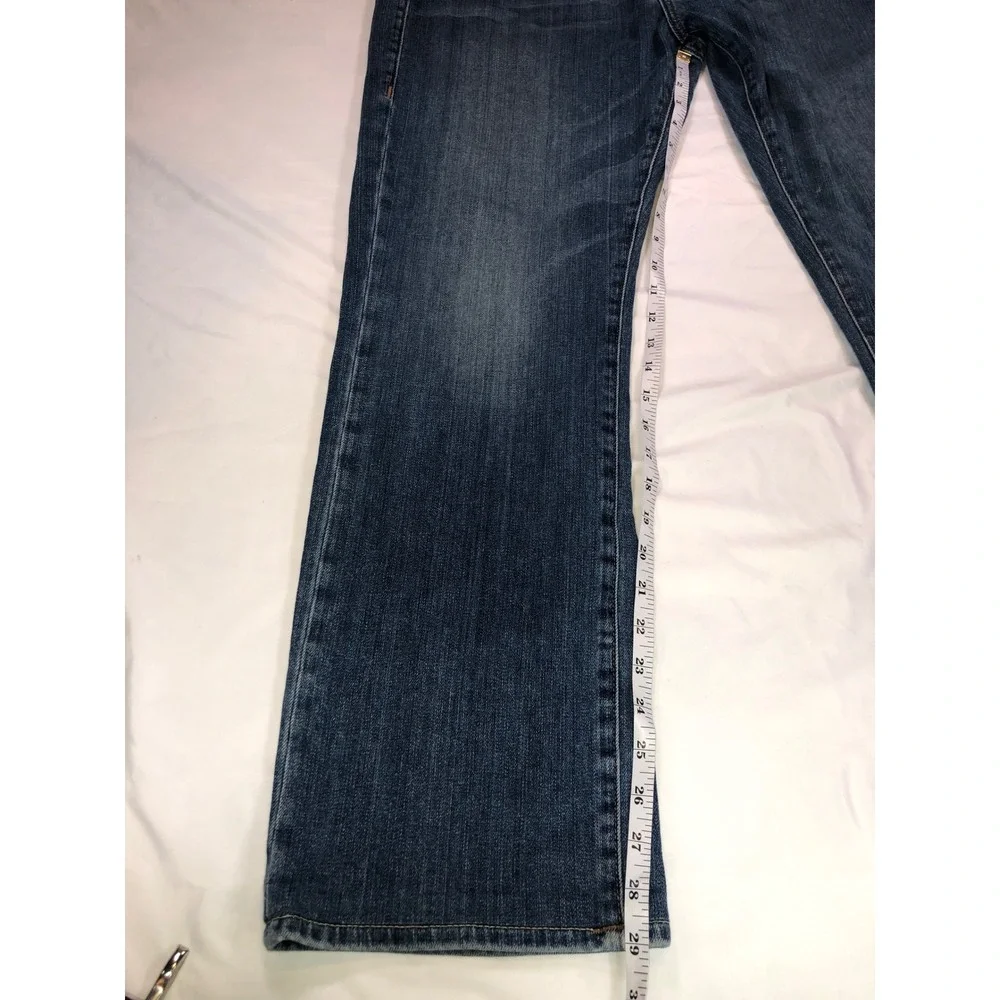 True Religion Ricky Relaxed Straight Leg Jeans Mens 34 Dark Wash Blue Denim USA
